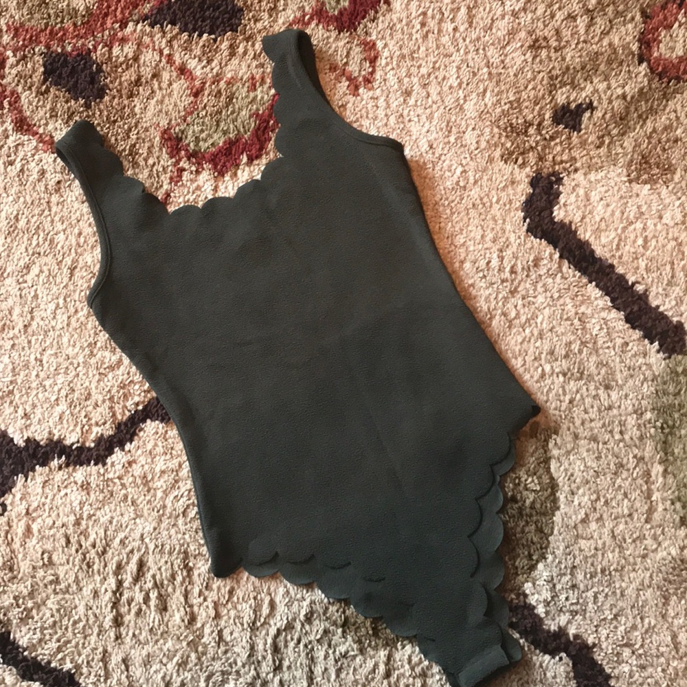 Olive Green Tank Bodysuit